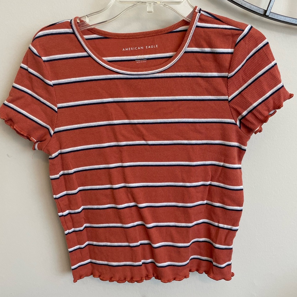 Orange Striped Tee